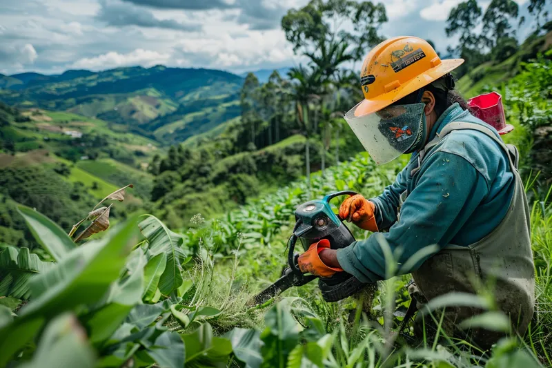 como utilizar una desbrozadora